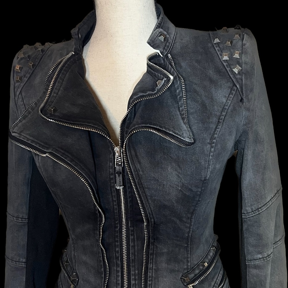 Studded Black Women's Jacket - Picture 7 of 16